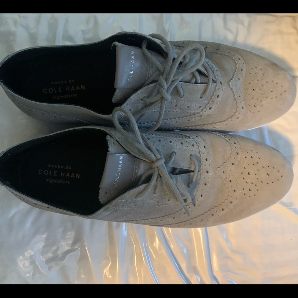 Cole Haan grey suede tennis shoes